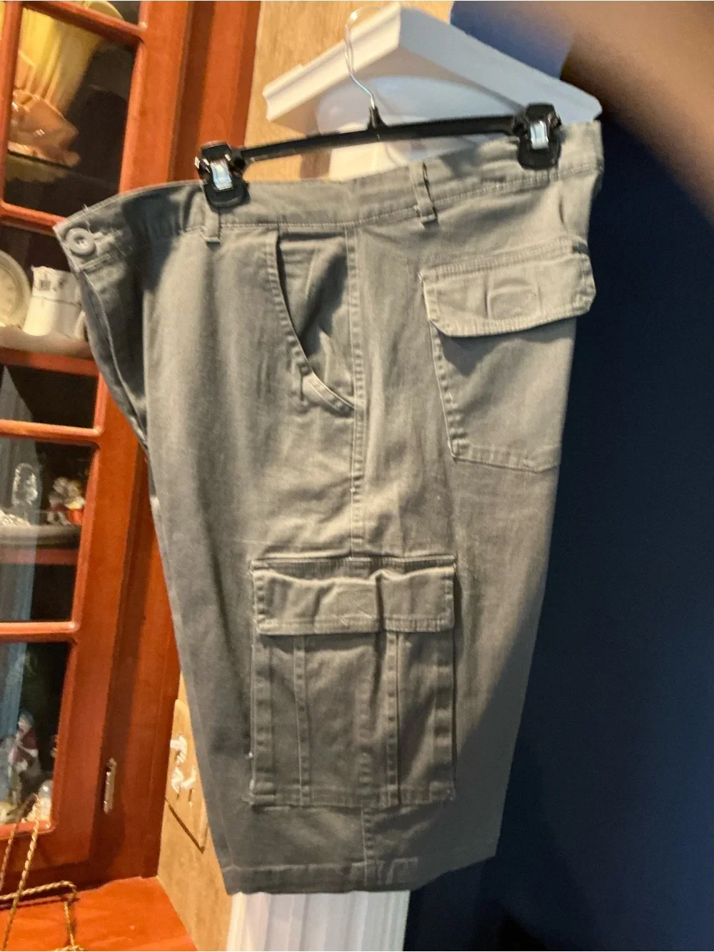 Wicked Stitch Men’s Gray Cargo Shorts Size 36 NWT